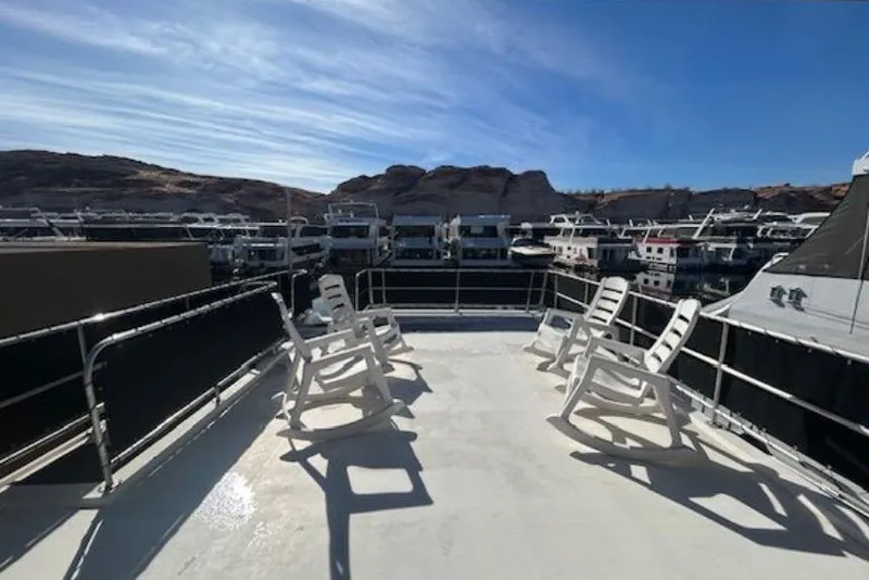 Slide: The Image of Rooftop deck of 2007 Sumerset Lakeview HD houseboat with chairs, overlooking marina. - 30