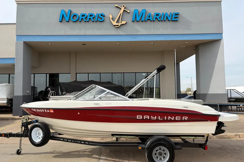The Image of 2011 Bayliner 185 boat on trailer at Norris Marine dealership. - 1
