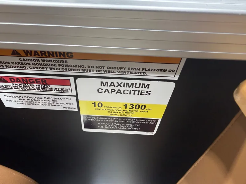 Slide: The Image of Tahoe LTZ CRB 2185 Cruise Rear Bench Pontoon $33995 2026 - 16