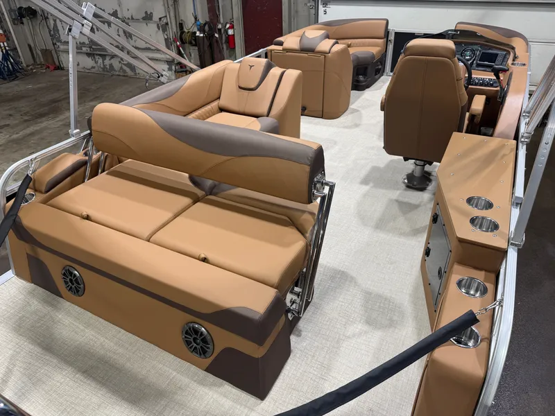 Slide: The Image of Tahoe LTZ CRB 2185 Cruise Rear Bench Pontoon $33995 2026 - 21