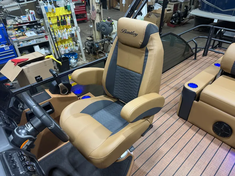 Slide: The Image of Bentley Pontoons Elite 200HP 223 Swingback Tritoon 2026 - 11