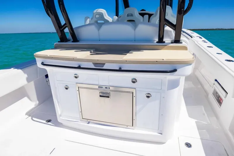 Slide: The Image of 2025 Blackwater 43 Luxury Fish boat interior with sleek design and modern amenities. - 31