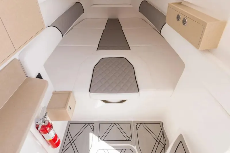 Slide: The Image of Interior of 2025 Blackwater 43 Luxury Fish boat, featuring elegant seating and modern design. - 42