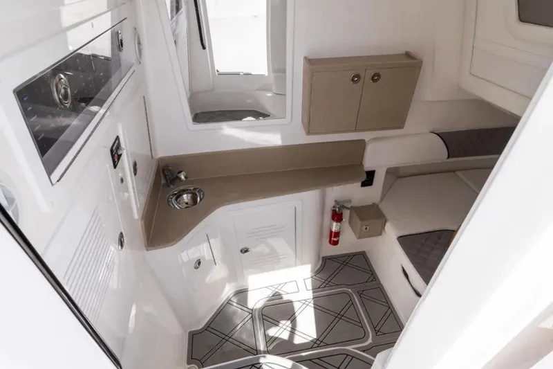 Slide: The Image of Interior of 2025 Blackwater 43 Luxury Fish boat, featuring modern amenities and sleek design. - 45