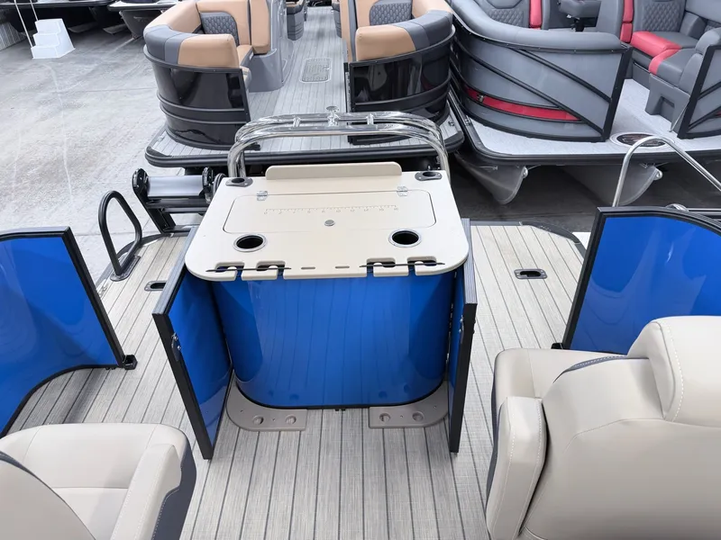 Slide: The Image of Interior view of 2026 Sylvan X3 Party Fish with Platinum Package. - 10