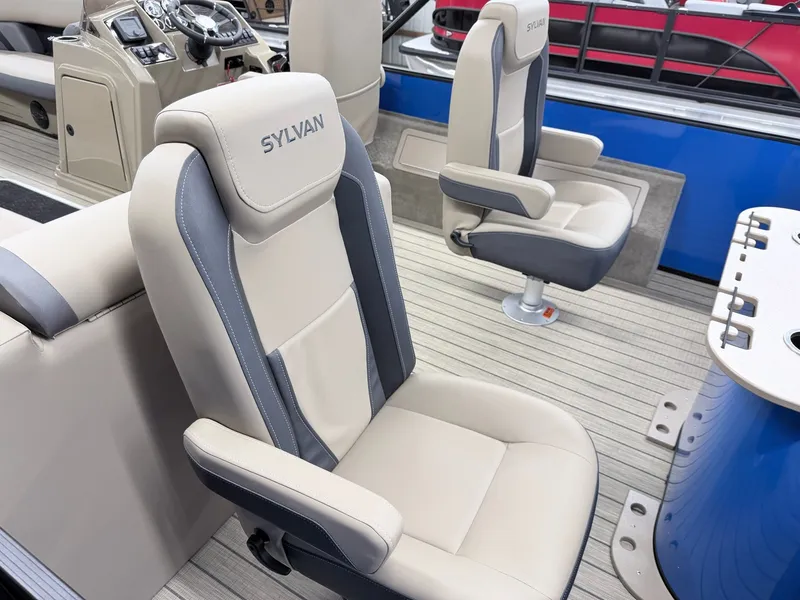 Slide: The Image of Interior of 2026 Sylvan X3 Party Fish with luxurious seating. - 11