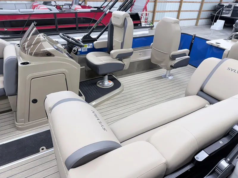 Slide: The Image of Interior of 2026 Sylvan X3 Party Fish with luxurious seating. - 13