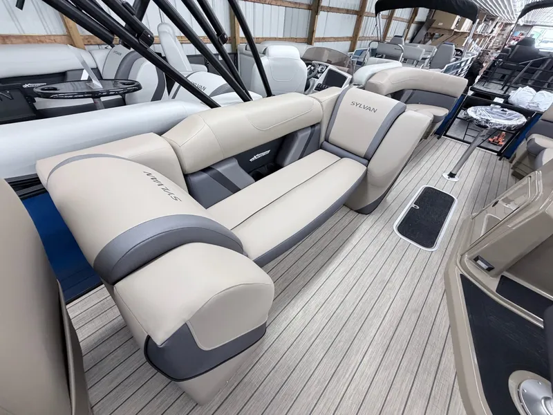 Slide: The Image of Sylvan X3 Party Fish 2026 with Platinum Package, luxurious interior seating. - 19