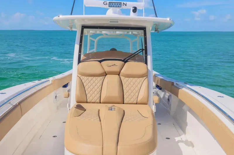 Slide: The Image of 2026 Blackwater 41 Performance Fish boat with luxurious seating on open water. - 14