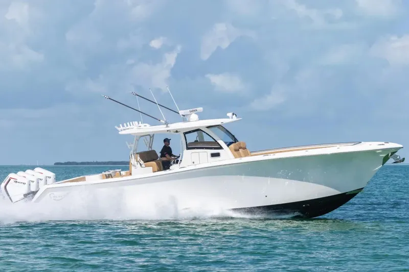Slide: The Image of 2026 Blackwater 41 Performance Fish boat cruising on a sunny day. - 5
