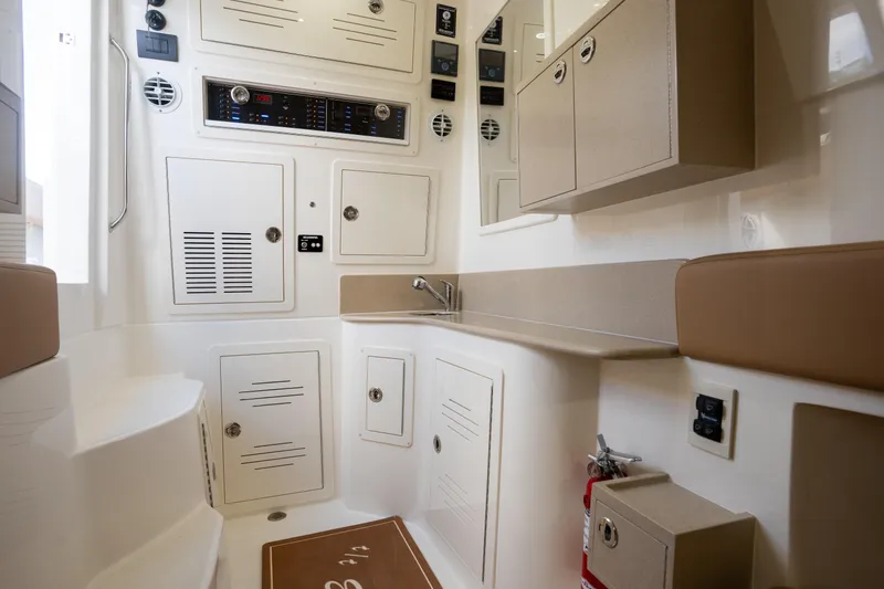 Slide: The Image of 2026 Blackwater 41 Performance Fish boat with sleek design on open water. - 55