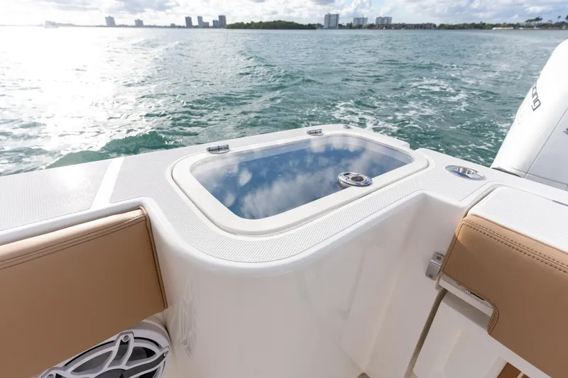 Slide: The Image of 2025 Blackwater 41 Performance Fish boat storage compartment detail. - 57