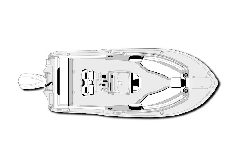Slide: The Image of 2022 Tidewater 232 SS boat seats with beige and gray upholstery, featuring diamond stitching. - 4