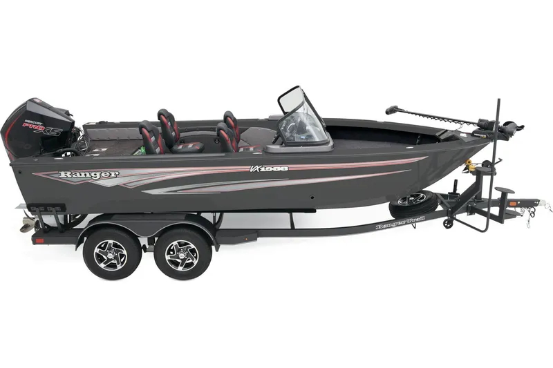 Slide: The Image of 2026 Ranger VX1988 WT boat deck with trolling motor and control panel. - 8