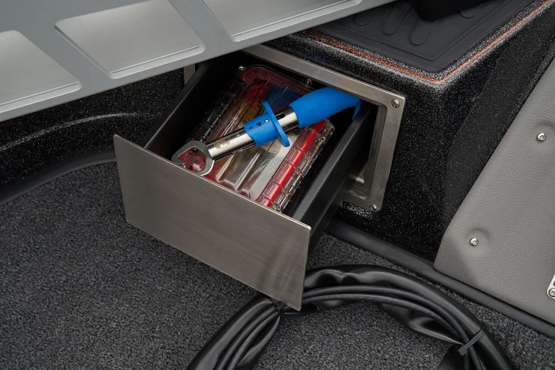 Slide: The Image of 2026 Ranger 620FS Pro boat interior with advanced navigation system and trolling motor. - 11