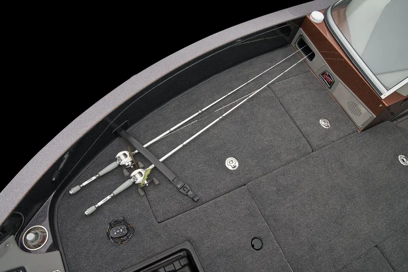 Slide: The Image of Minn Kota motor on 2026 Ranger 620FS Pro boat, close-up view. - 12