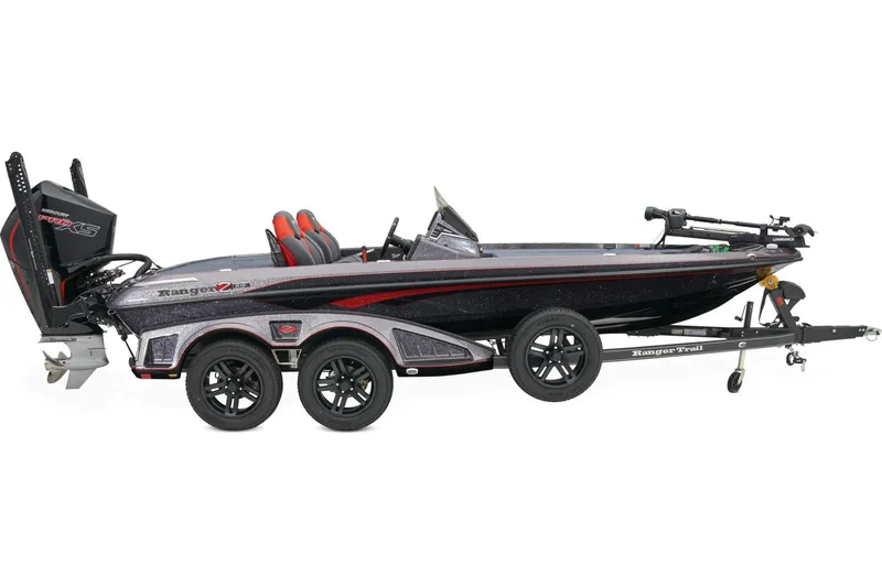 Slide: The Image of 2026 Ranger Z519R boat cockpit with steering wheel and control panel. - 8