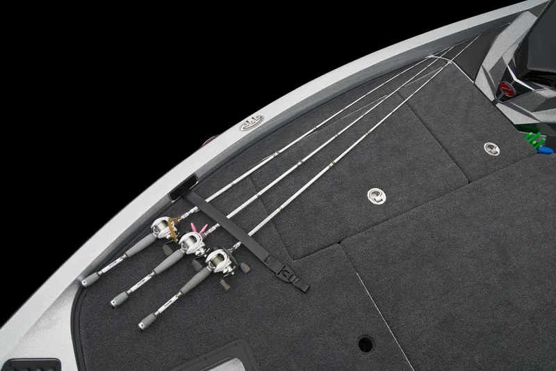 Slide: The Image of 2026 Ranger Z518 Cup-Equipped boat storage compartments with Ranger Boats branding. - 28