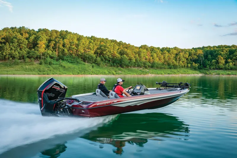 Slide: The Image of 2026 Ranger Z518 boat deck with fishing seat and trolling motor. - 6