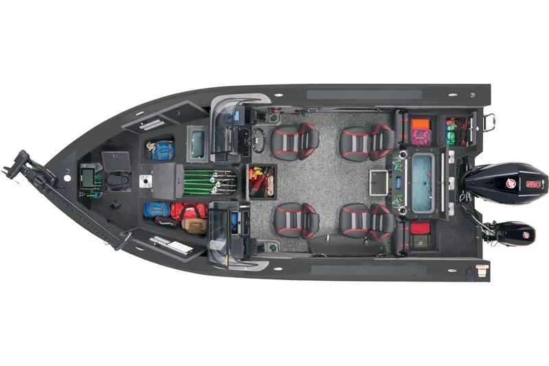 Slide: The Image of 2026 Ranger VX1988 WT boat on trailer, parked outdoors, side view. - 6