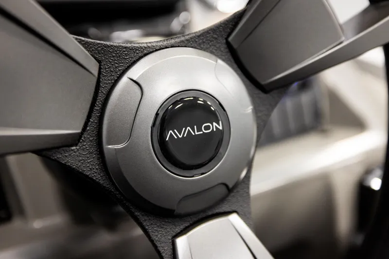 Slide: The Image of Steering console of 2026 Avalon VLS QL boat with modern controls and dashboard. - 30