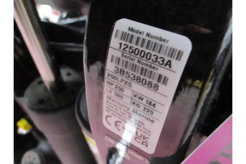 Slide: The Image of Label on 2025 Nitro Z21 XL showing model and serial numbers, engine specifications. - 17