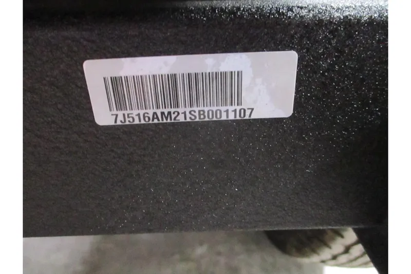 Slide: The Image of Barcode label on 2025 Nitro Z21 XL boat trailer. - 19