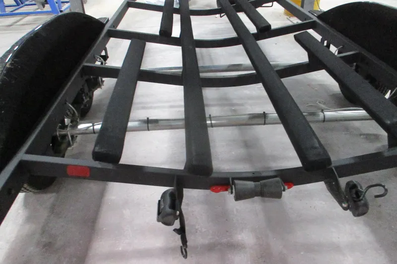 Slide: The Image of Trailer frame of a 2025 Nitro Z21 XL boat, showcasing sturdy construction. - 4