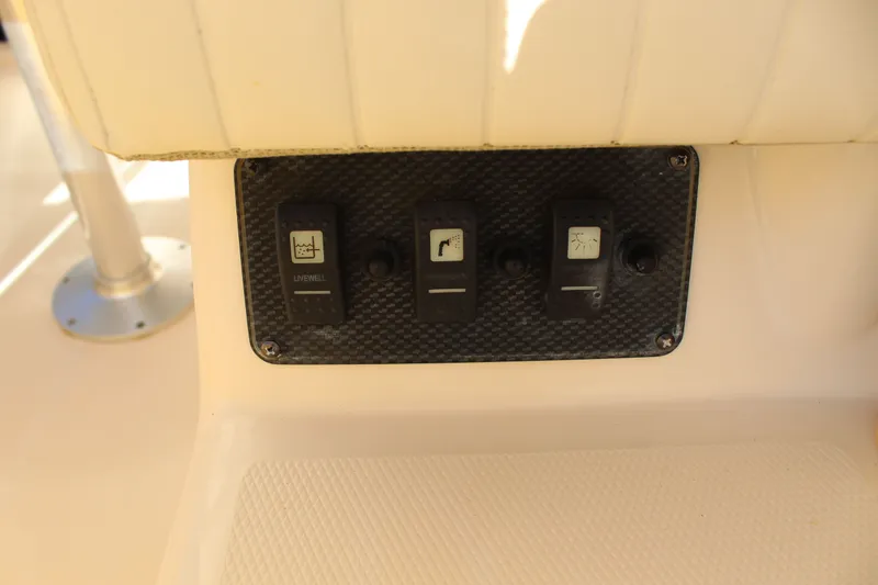 Slide: The Image of Control panel on a 2008 Grady-White Express 330 boat. - 46