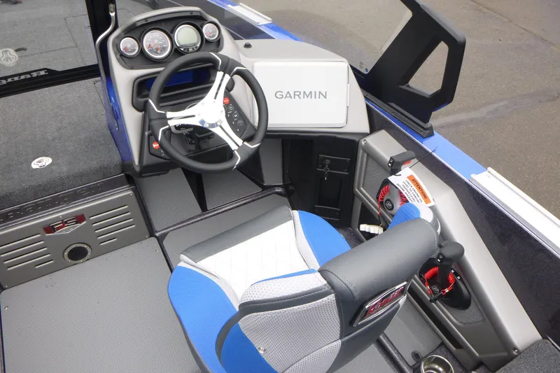 Slide: The Image of 2026 Ranger 620FS Cup Equipped boat cockpit with Garmin navigation system. - 22