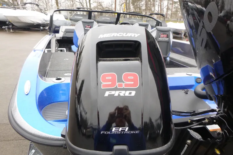 Slide: The Image of 2026 Ranger 620FS Cup Equipped boat with Mercury 9.9 Pro EFI FourStroke engine. - 9