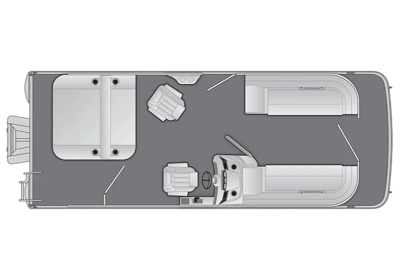 The Image of Manufacturer Provided Image: Top view of 2026 Bennington 22 S Swingback pontoon boat layout. - 0