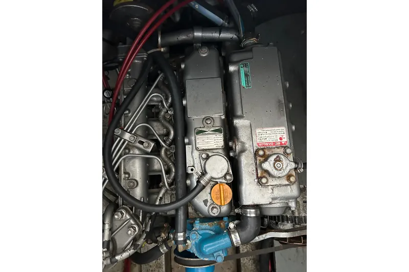 Slide: The Image of 1973 Willard 30 engine with visible components and wiring. - 9