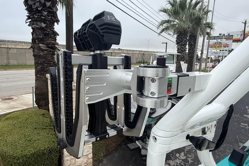 Slide: The Image of 2026 Moomba Max boat tower with advanced wakeboard rack system. - 32