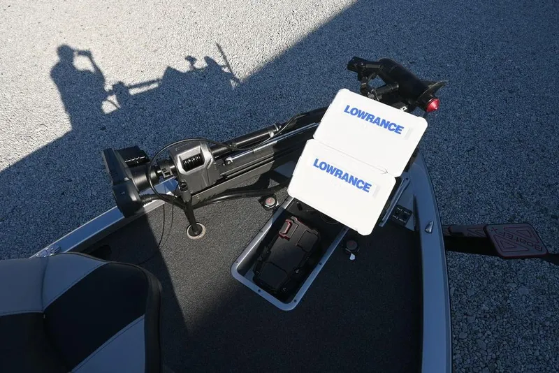 Slide: The Image of 2023 Vexus AVX2080 boat with Lowrance electronics and trolling motor. - 7