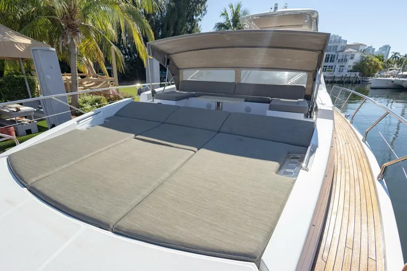 Slide: The Image of Luxurious 2021 Azimut Fly 72 yacht with spacious sun deck and elegant design. - 66