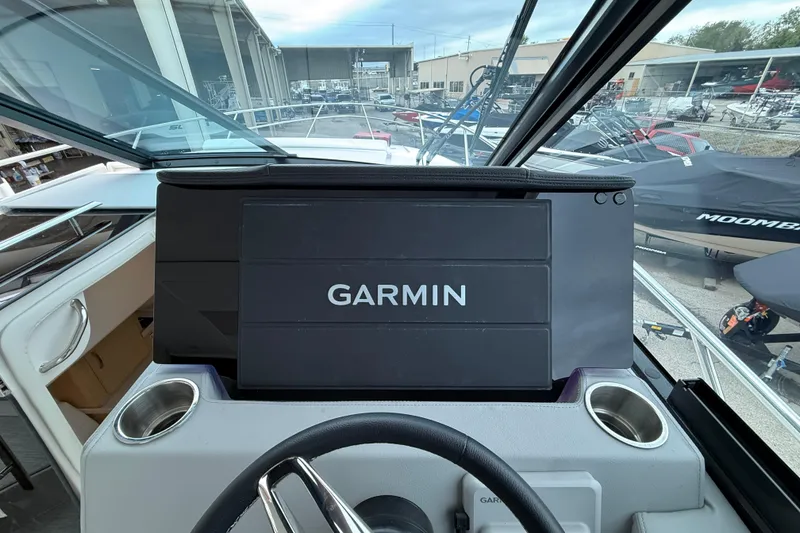 Slide: The Image of 2026 Regal 36 Grande Coupe helm with Garmin navigation system. - 66