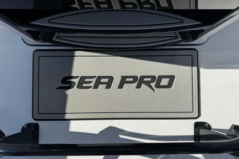 Slide: The Image of 2026 Sea Pro 242 Center Console boat logo on deck. - 38