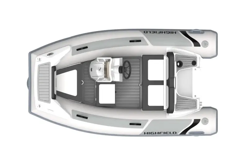 Slide: The Image of Manufacturer Provided Image: 2023 Highfield Sport 300 boat, top view, white and gray design. - 3