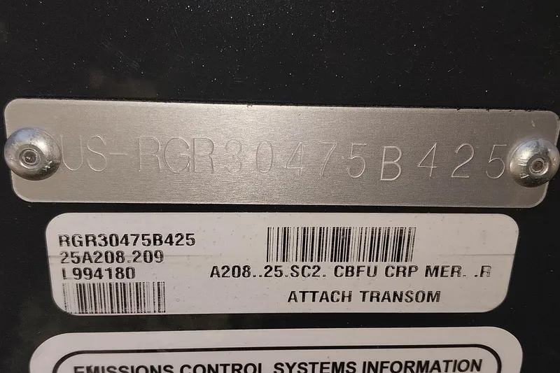 Slide: The Image of Serial number plate of 2025 Ranger ALPHA 208 with identification details. - 27