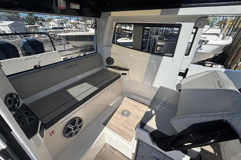 Slide: The Image of Interior of 2026 Navan C30 boat with seating and modern design. - 19