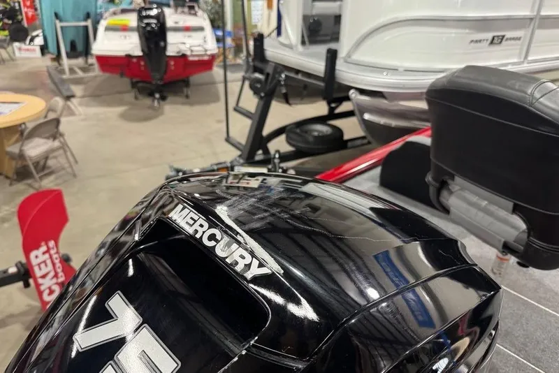 Slide: The Image of 2021 Tracker Pro Team 175 TXW with Mercury engine in showroom display. - 15