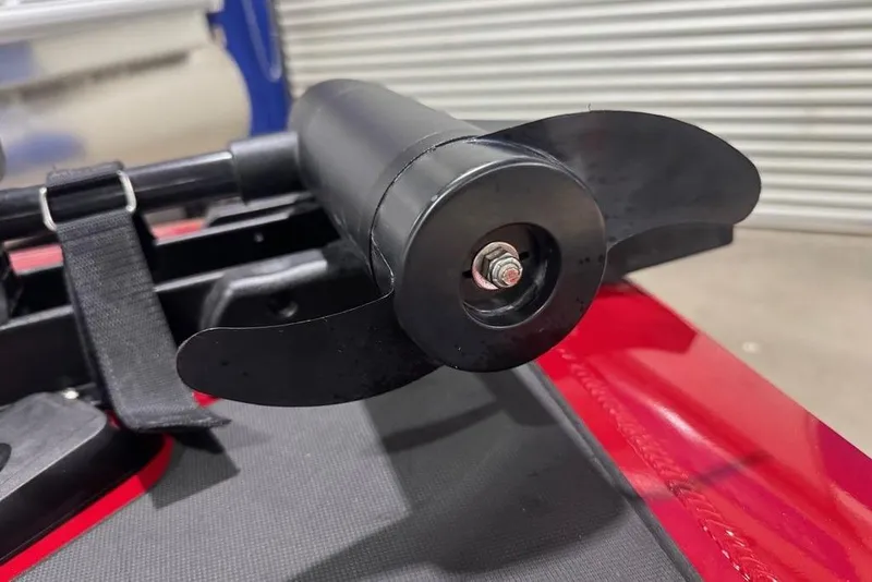 Slide: The Image of Close-up of a 2021 Tracker Pro Team 175 TXW boat motor propeller. - 40