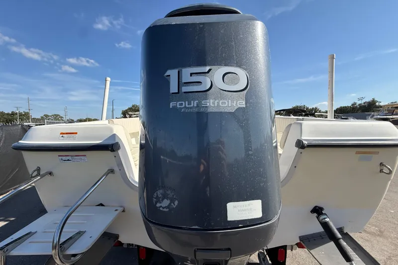 Slide: The Image of 2006 Hydra-Sports Lightning 212 CC with 150 Four Stroke engine, rear view. - 5