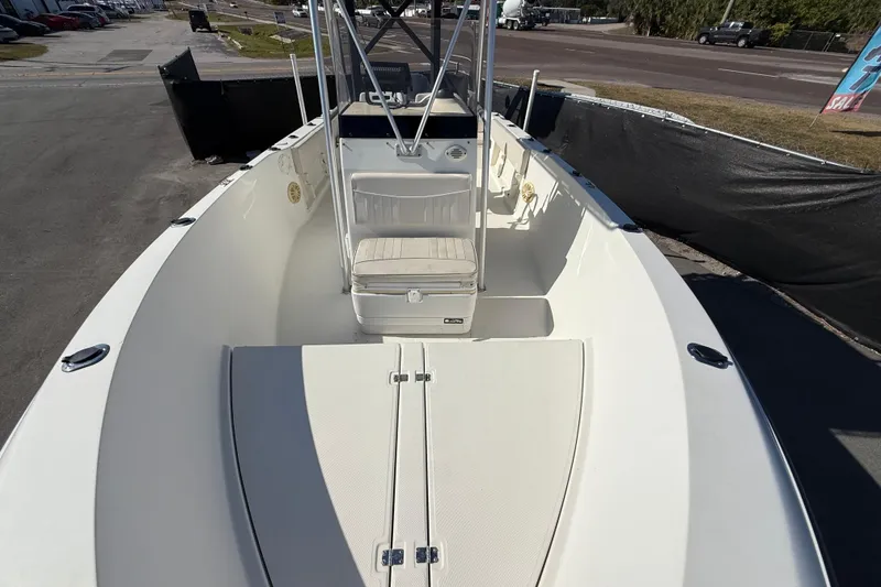Slide: The Image of 2006 Hydra-Sports Lightning 212 CC boat interior, showcasing seating and deck layout. - 55