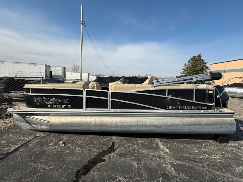 The Image of 2012 Harris Grand Mariner 230 pontoon boat on parking lot. - 0