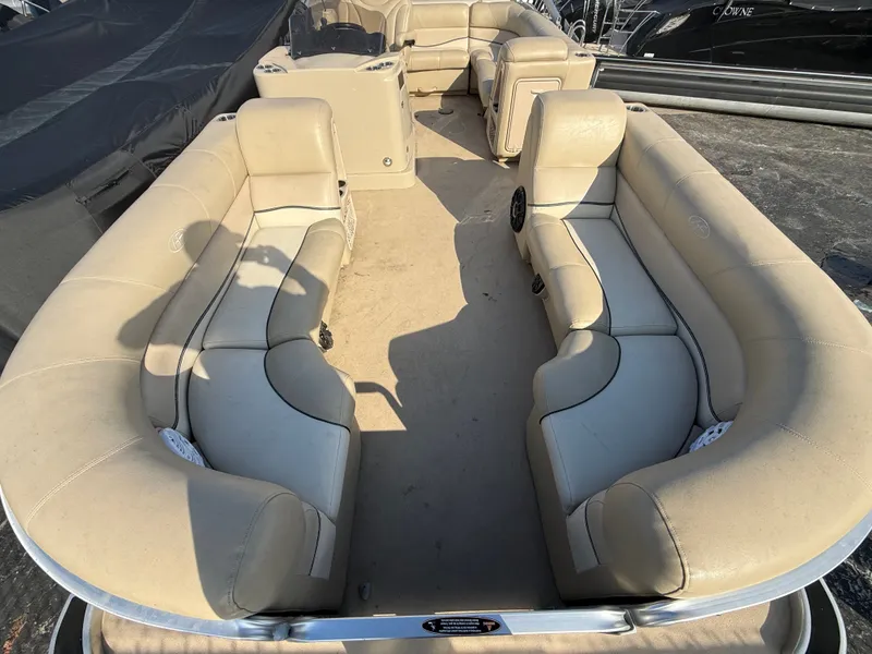 Slide: The Image of Interior of a 2012 Harris Grand Mariner 230 pontoon boat. - 2
