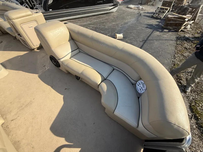 Slide: The Image of Harris Grand Mariner 230, 2012, beige seating on boat. - 3