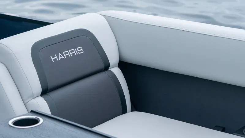 Slide: The Image of Harris Cruiser 230 seat upholstery, luxurious design, 2026 model. - 16