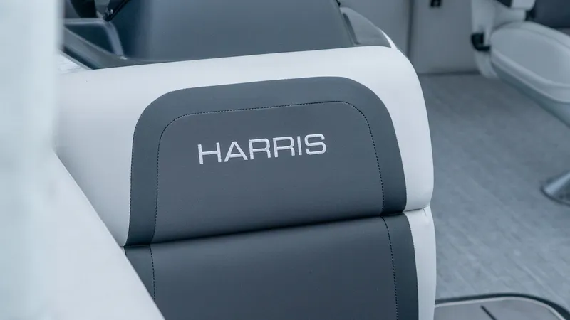 Slide: The Image of Close-up of a 2026 Harris Cruiser 230 seat. - 22